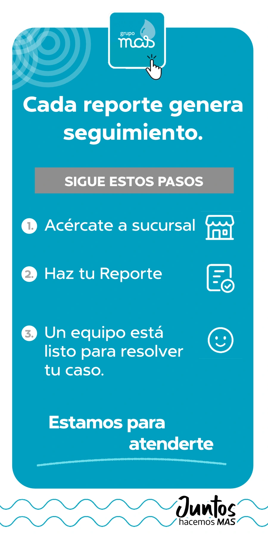 Lámina 3 del carrusel Tu reporte nos mueve